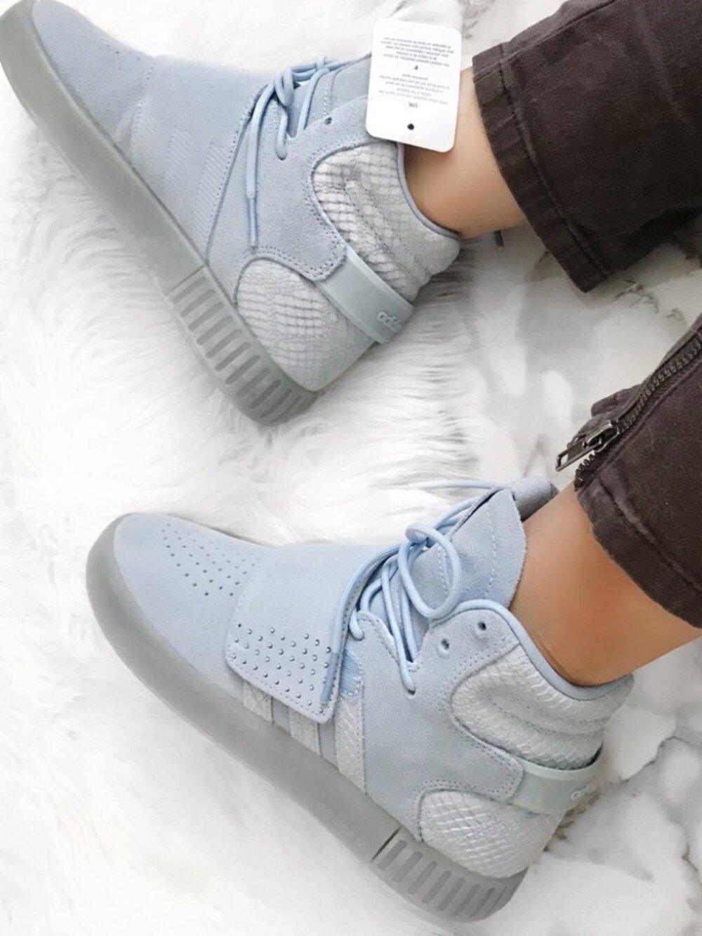 Adidas Tubular Invader Strap - Color Easy Blue Size 7